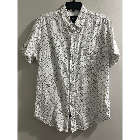 Rails Men's Fairfax Hibiscus-Print‎ Sport Shirt Size Medium 100% cotton - Picture 2 of 7